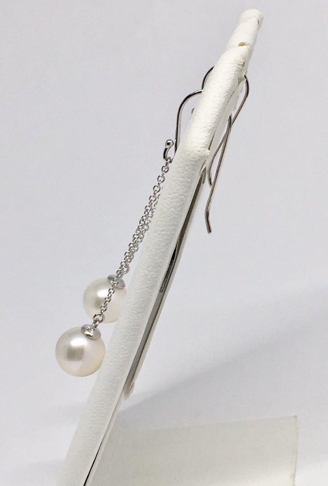 Orecchini con perle Akoya in oro 14 carati per donna certificati In condizioni Nuovo in vendita a Brooklyn, NY