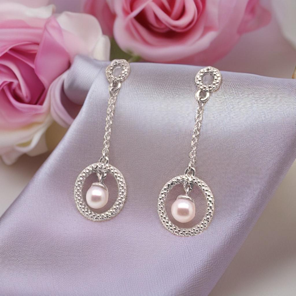 Orecchini di perle Akoya in oro bianco 14 carati certificati in vendita 9