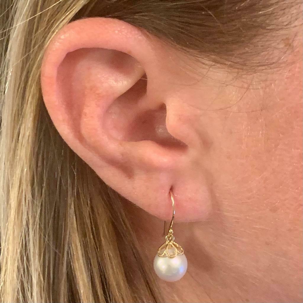 Fine Quality Japanese Akoya Pearl Earrings set in 14 KT Yellow Gold 9.16 mm

Certified $1,390 017528

This is a One of a Kind Unique Custom Made Glamorous Piece of Jewelry!

Nothing says, “I Love you” more than Diamonds and Pearls!

This item has