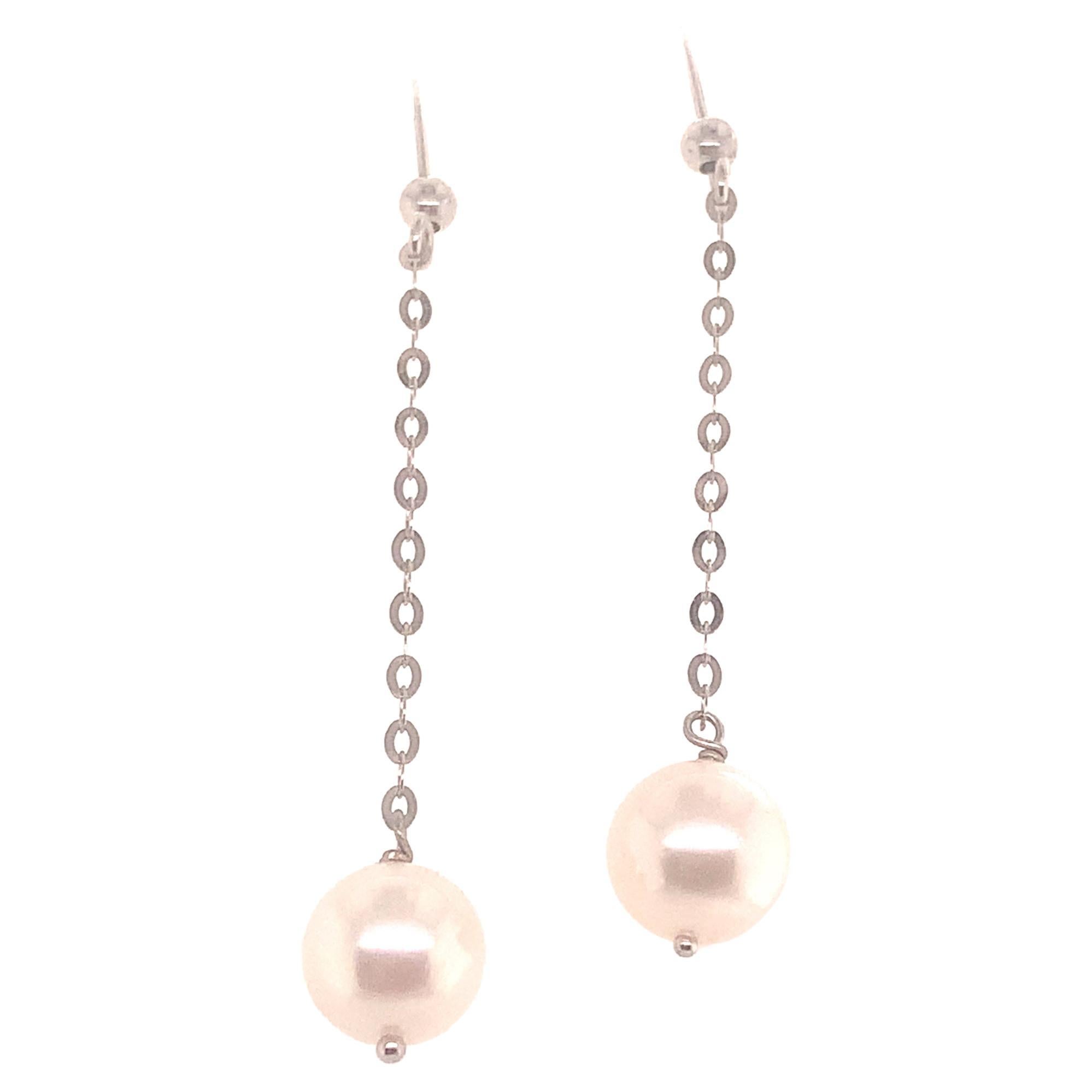 Diamond South Sea Pearl Earrings 14k Gold 14.5 mm Certified at 1stDibs