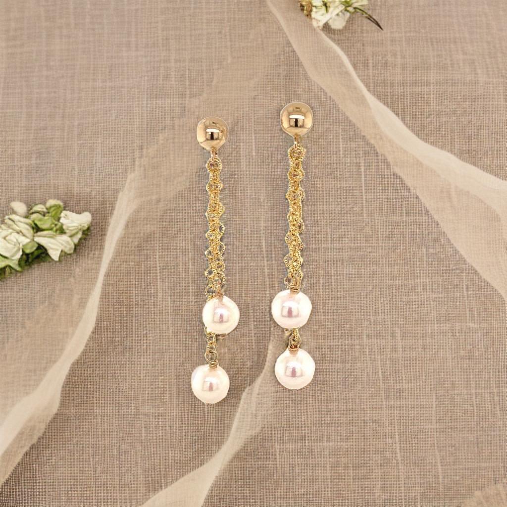 Boucles d'oreilles Akoya en or jaune 14 carats certifié en vente 2
