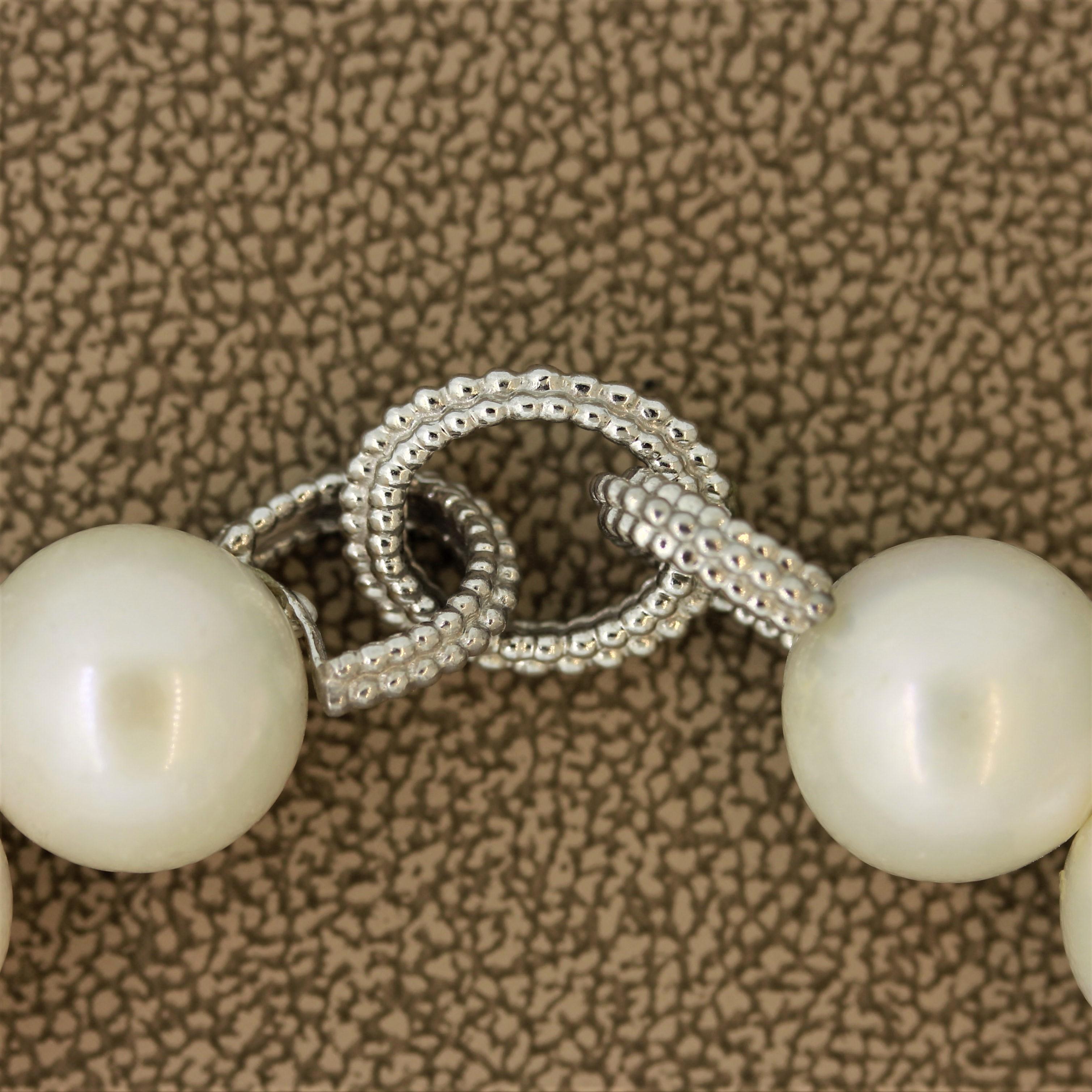 Akoya Pearl Gold Chain Necklace In New Condition In Beverly Hills, CA