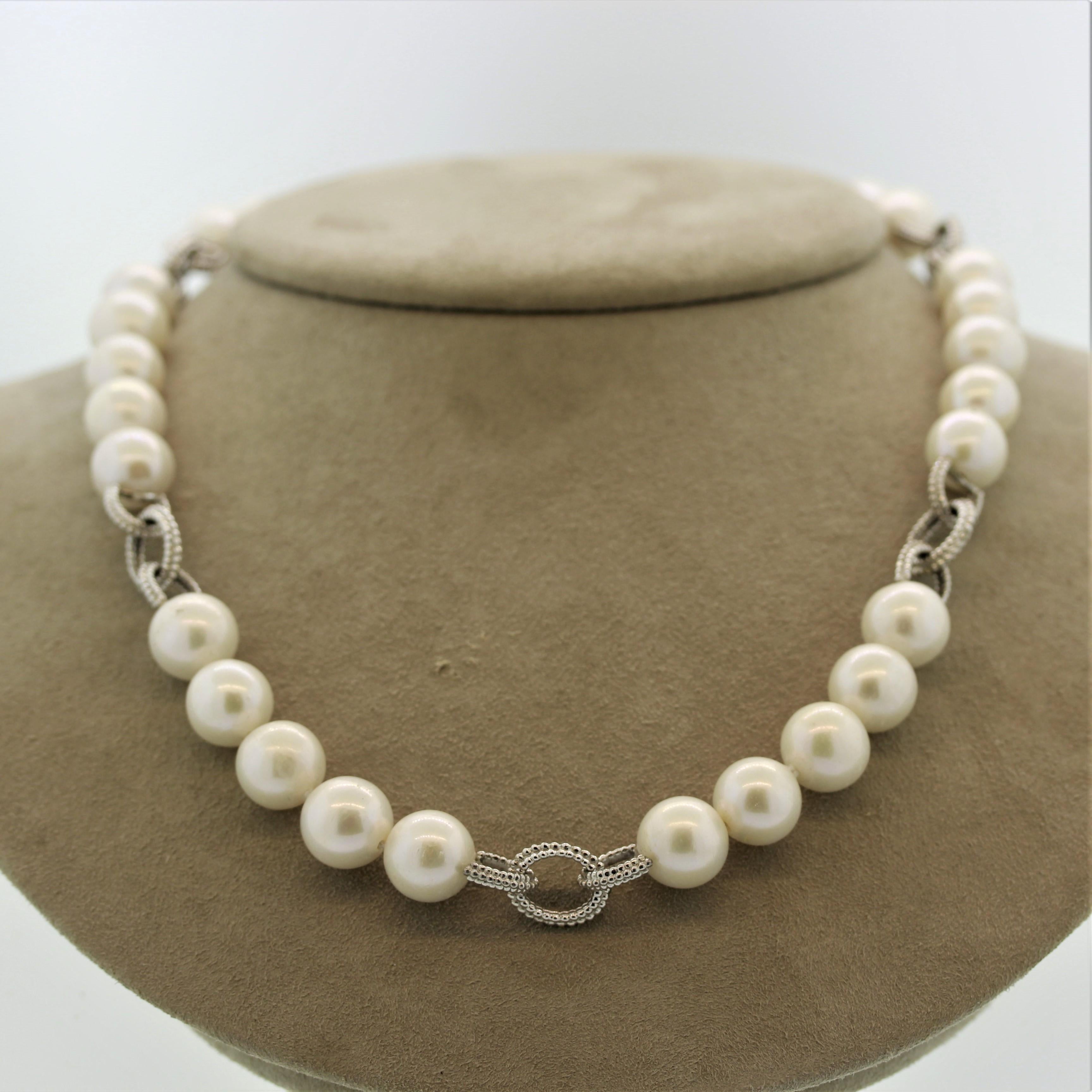 Akoya Pearl Gold Chain Necklace 2