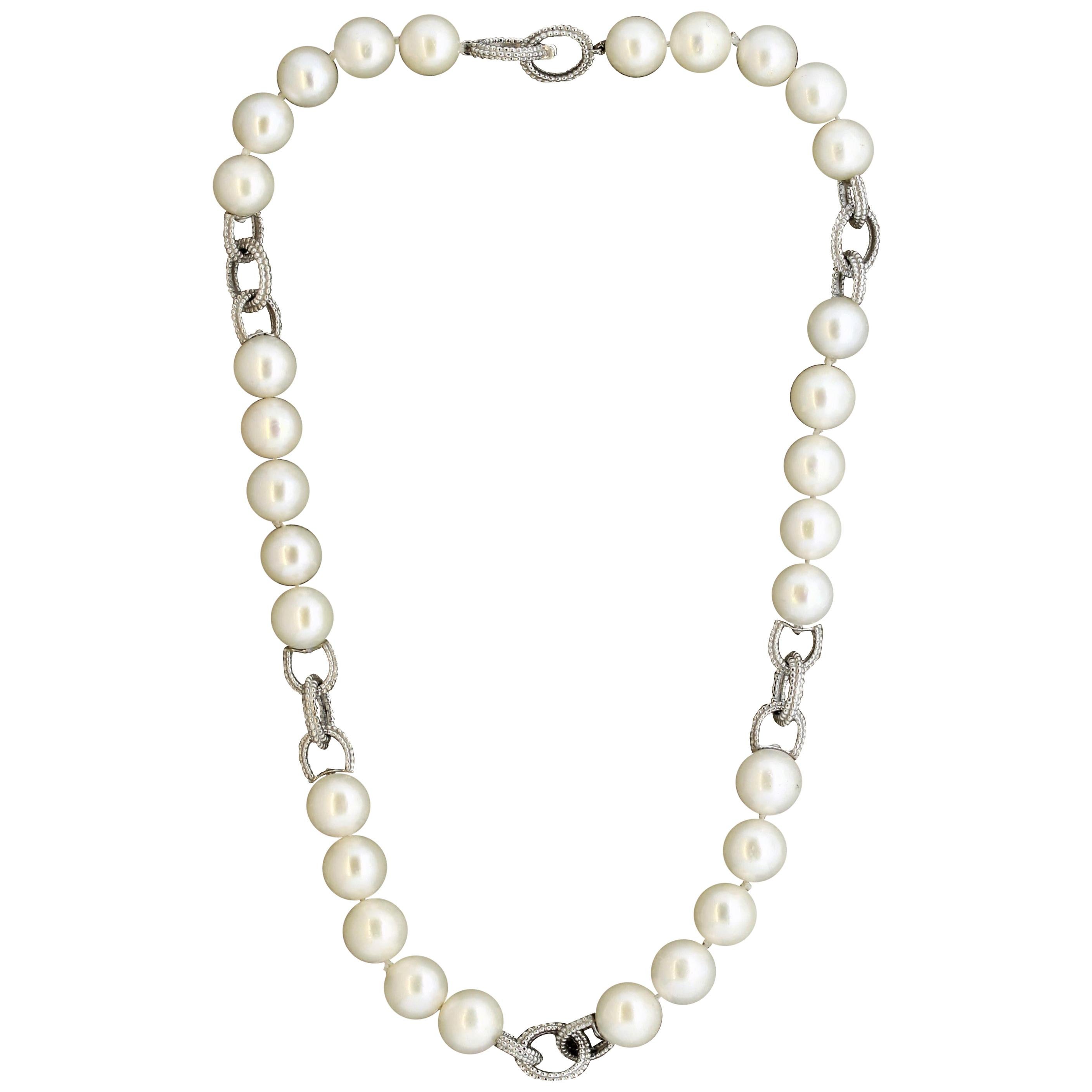 Akoya Pearl Gold Chain Necklace