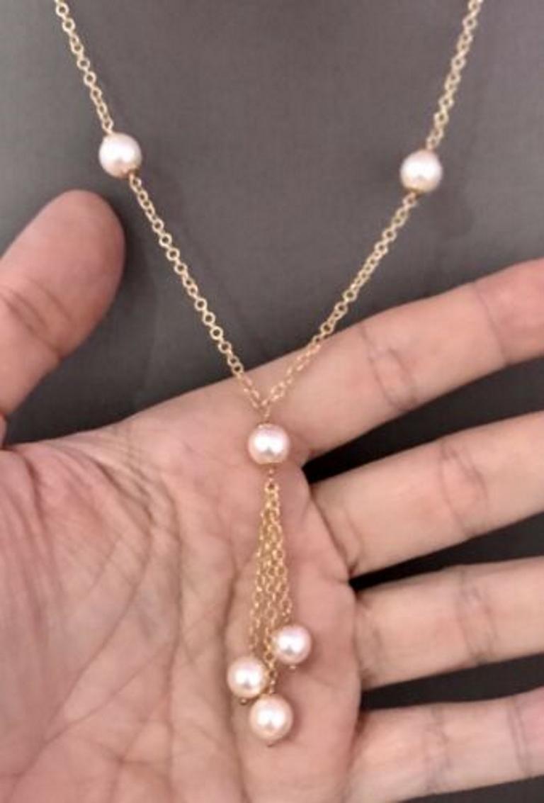 Akoya-Perlenkette 8,5 mm 14 Karat Gold, zertifiziert für Damen im Angebot 4