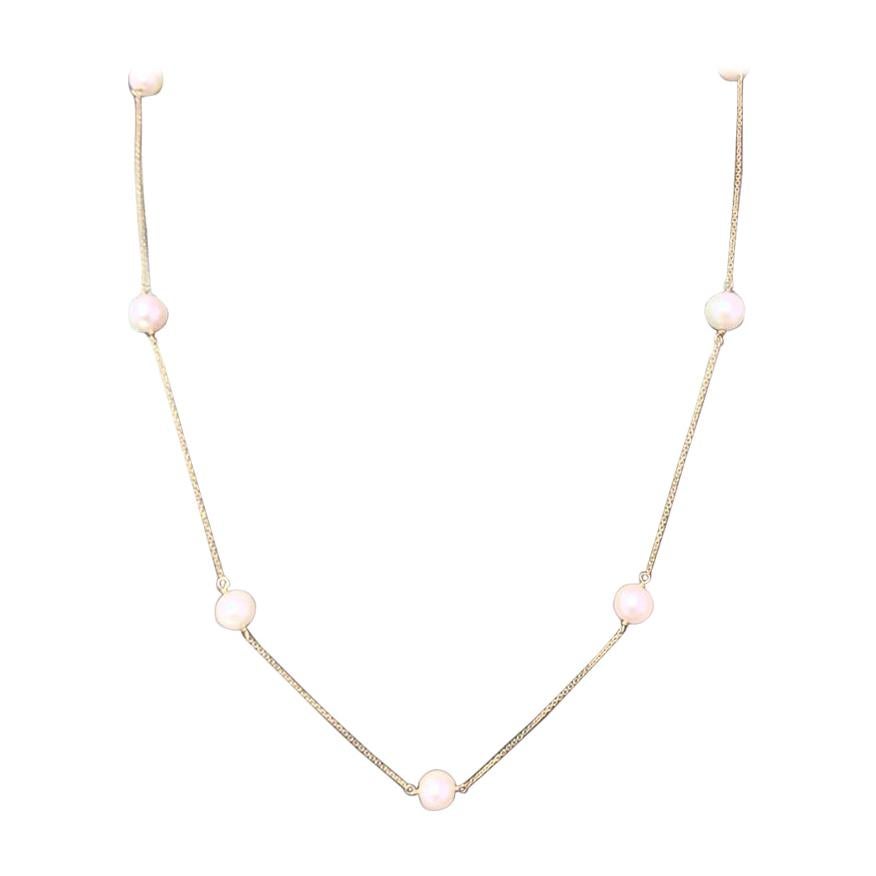 Akoya Pearls & Diamond Necklace