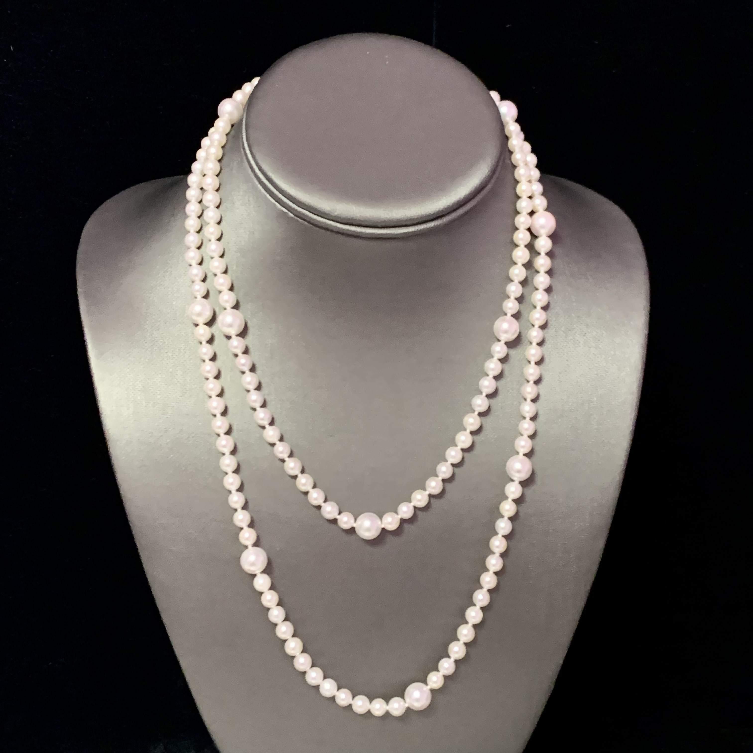 Akoya Pearl Necklace 14k Yellow Gold 37.25