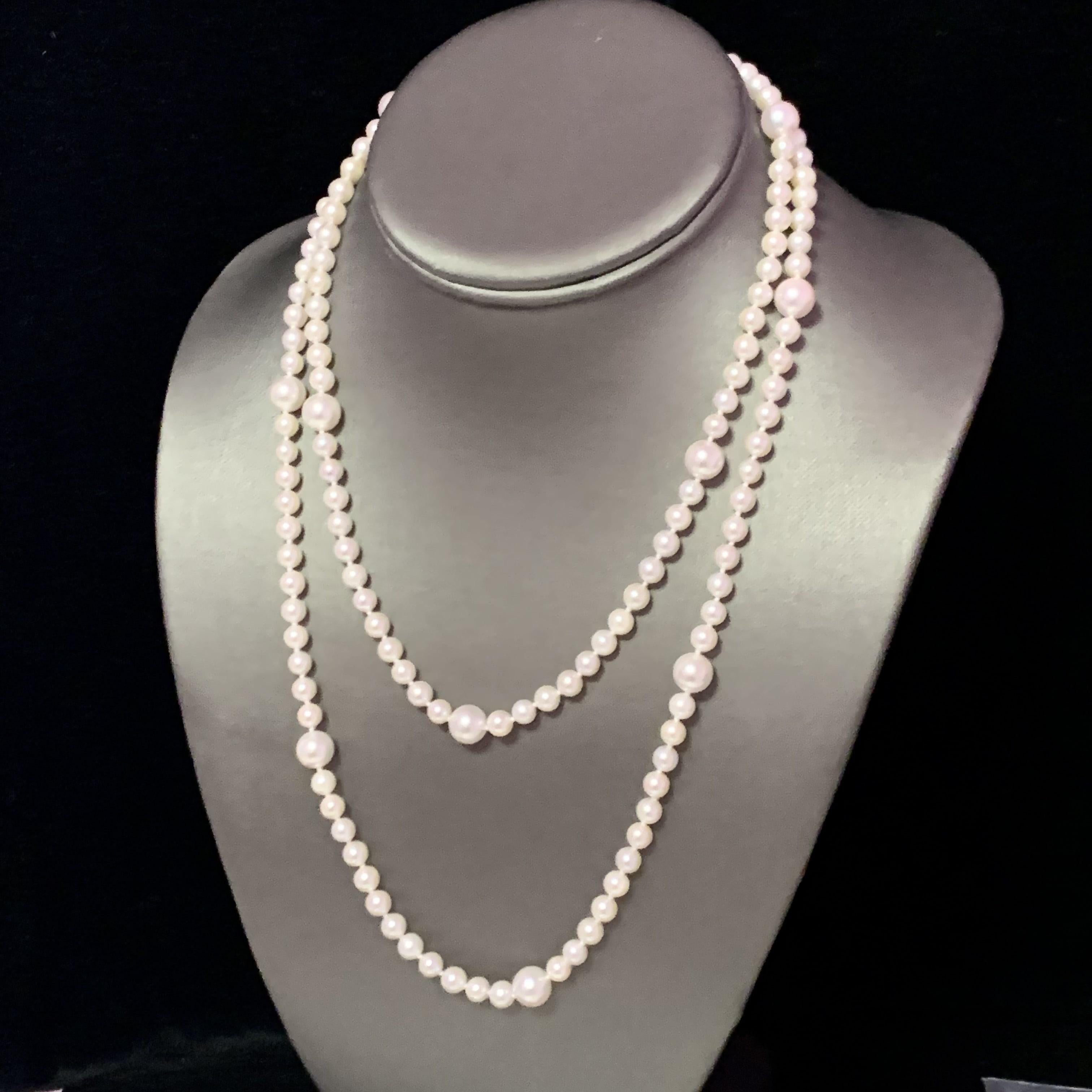 Akoya Pearl Necklace 14k Yellow Gold 37.25
