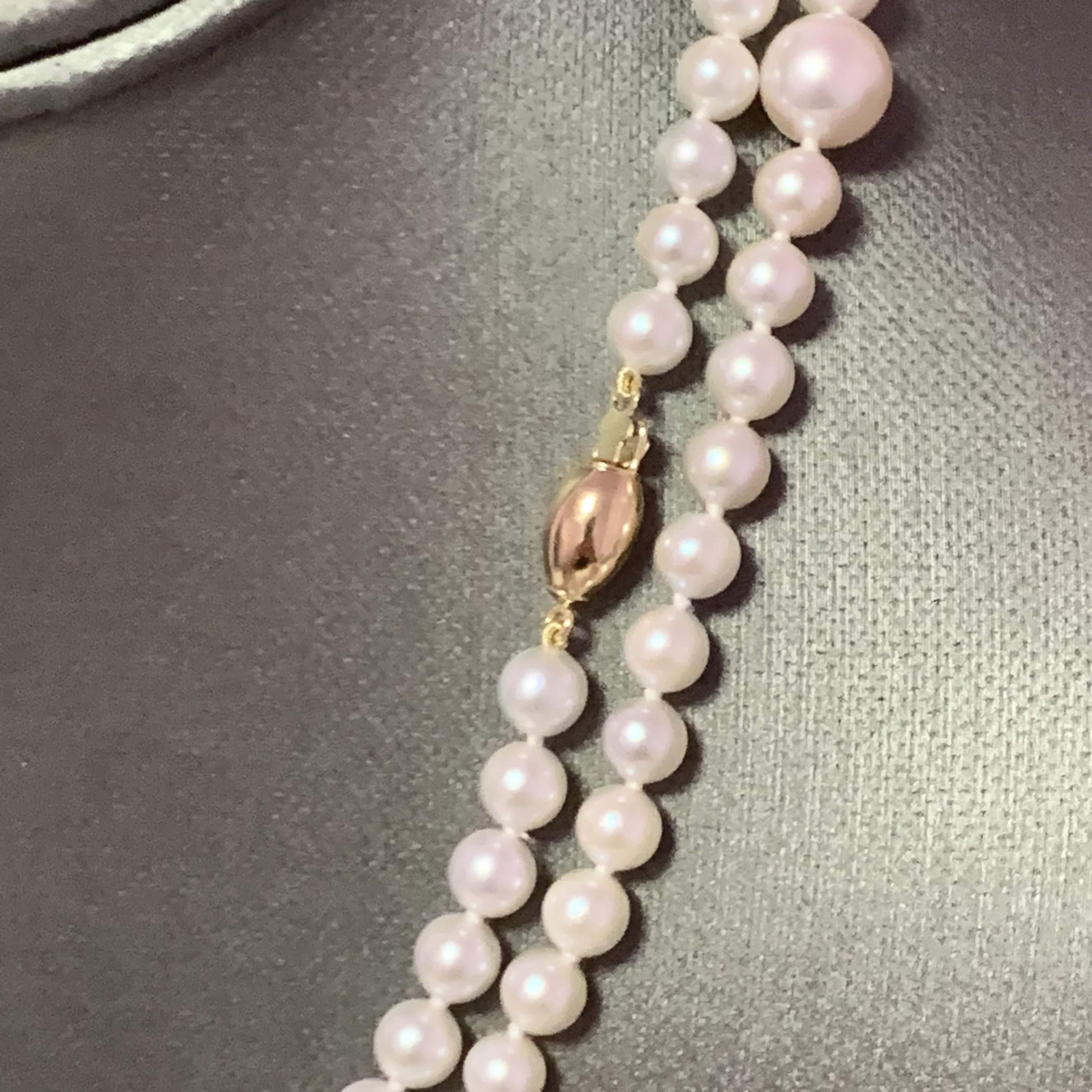 Akoya Pearl Necklace 14k Yellow Gold 37.25