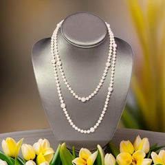 Akoya Perlenkette 14k Gelbgold 37,25" 8,5 mm zertifiziert