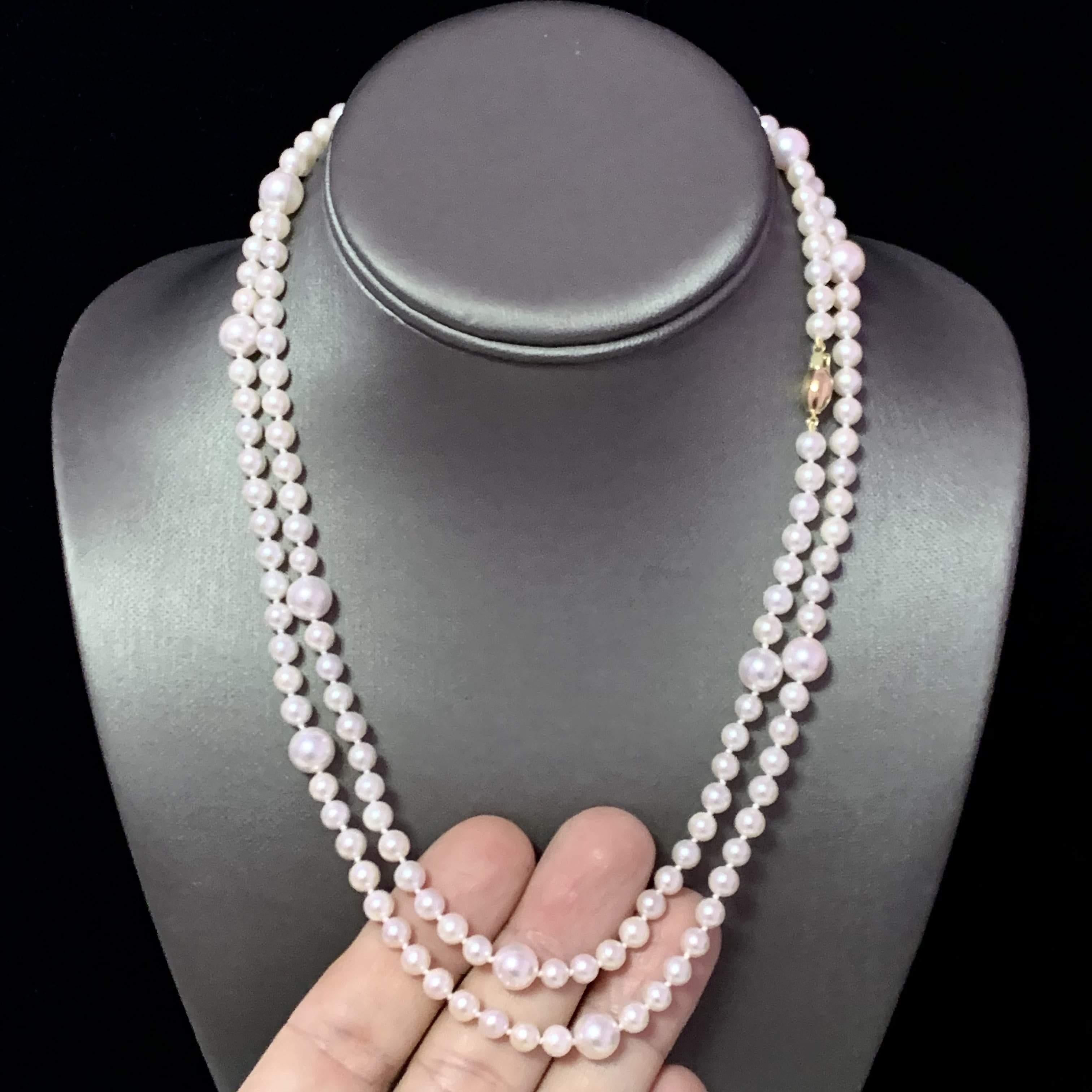Akoya Pearl Necklace 14k Yellow Gold 37.25