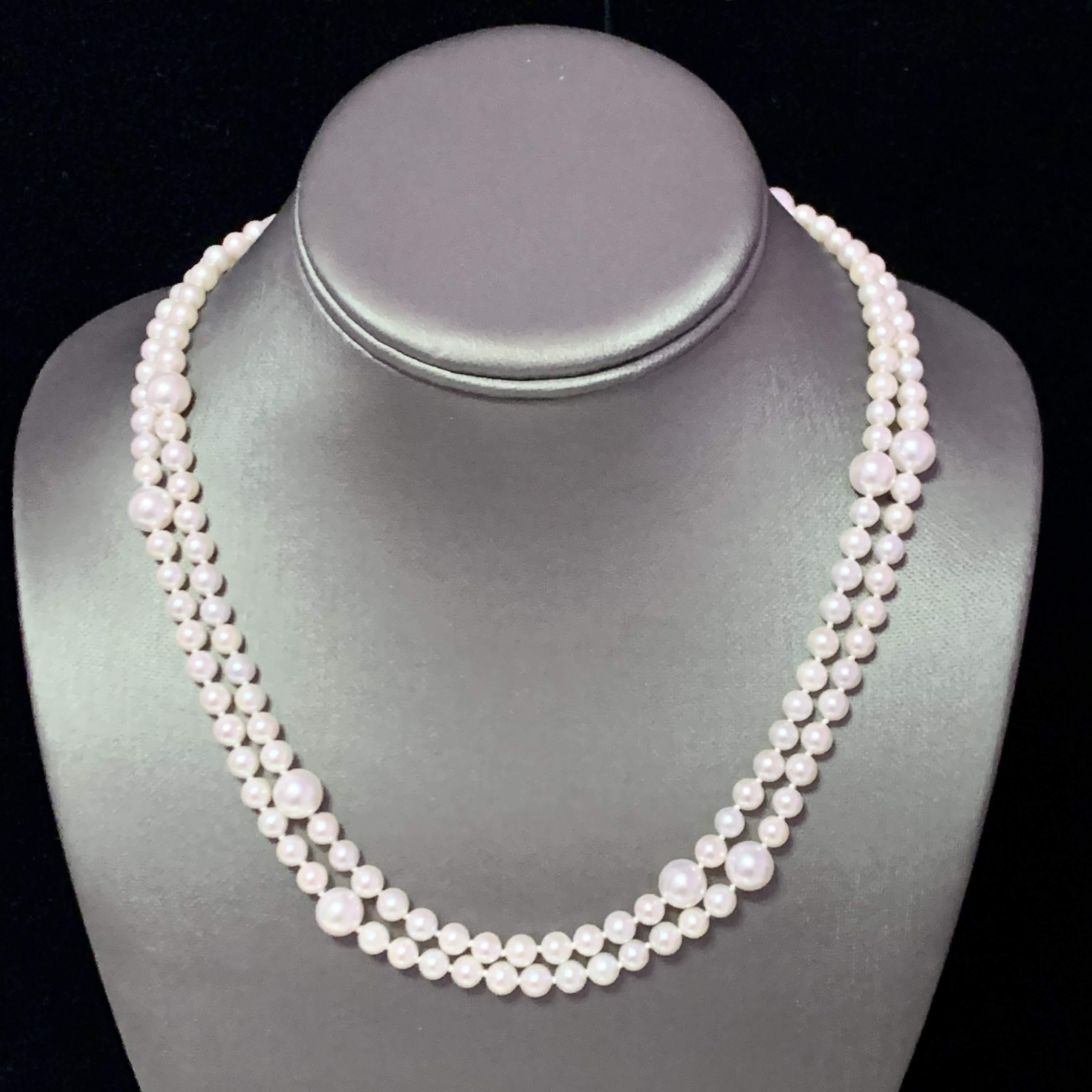 Women's Akoya Pearl Necklace 14k Yellow Gold 37.25