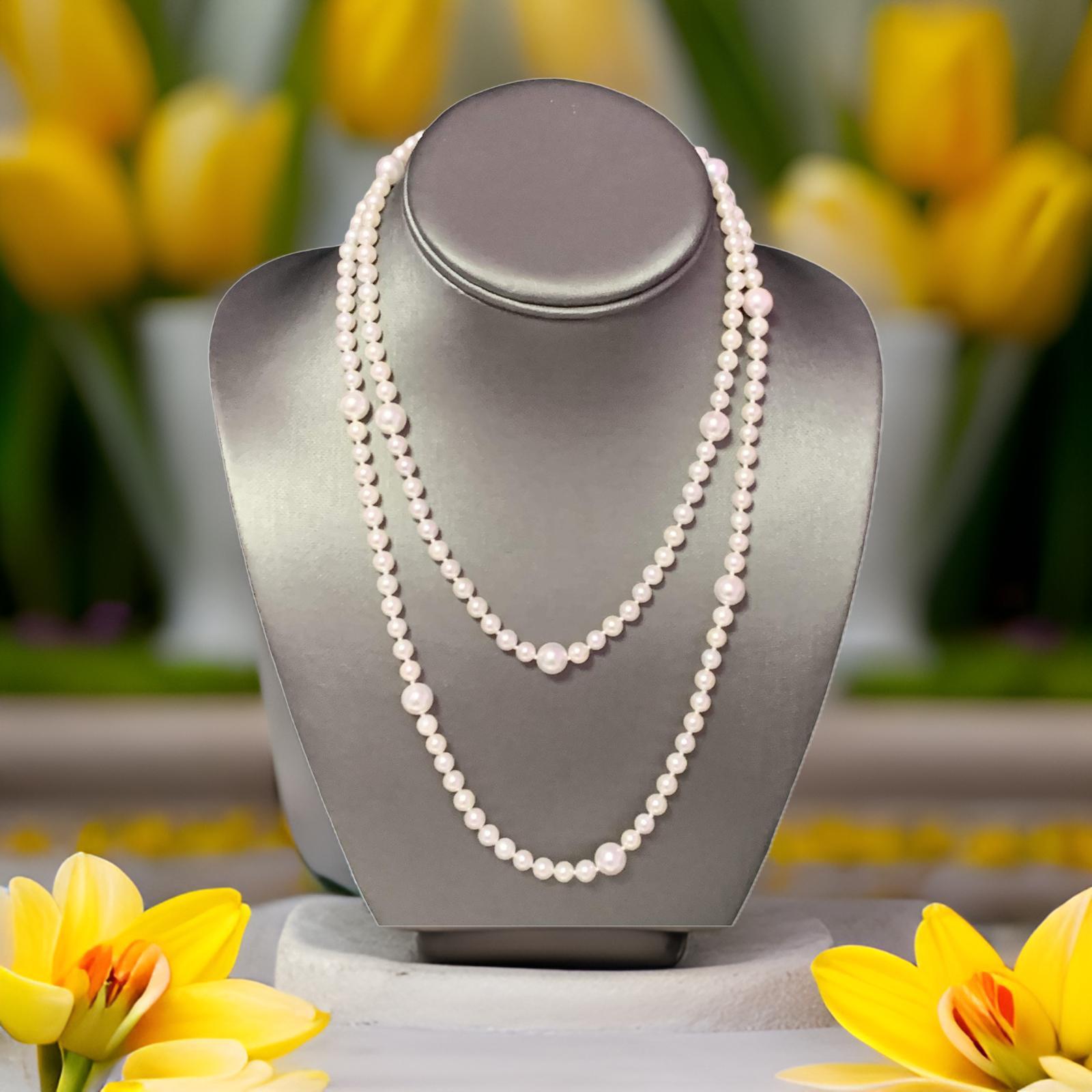 Akoya Pearl Necklace 14k Yellow Gold 37.25
