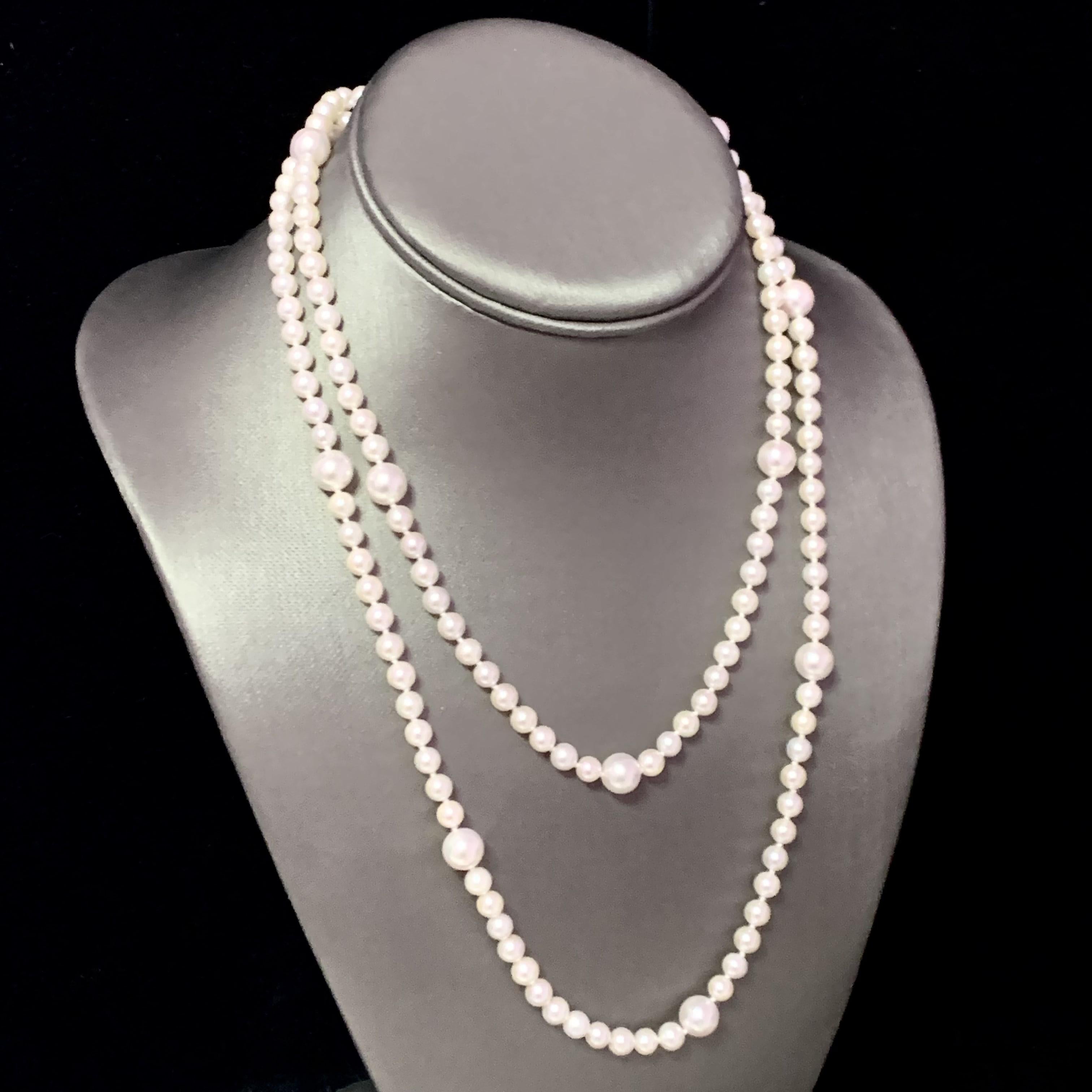 Akoya Pearl Necklace 14k Yellow Gold 37.25