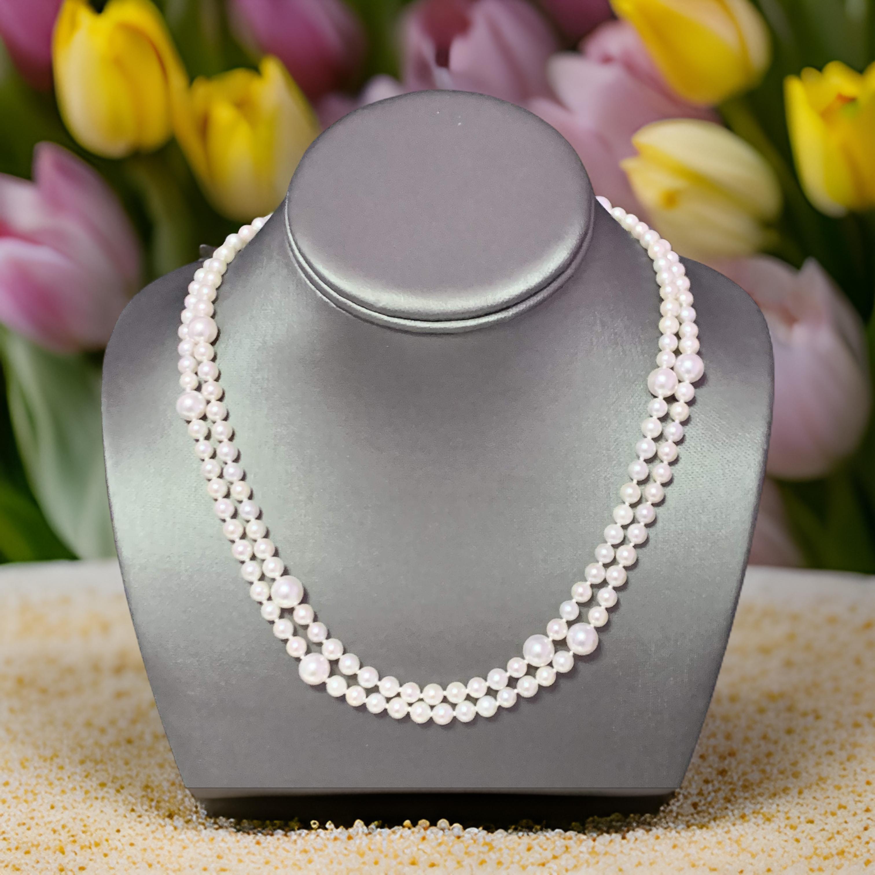 Akoya Pearl Necklace 14k Yellow Gold 37.25