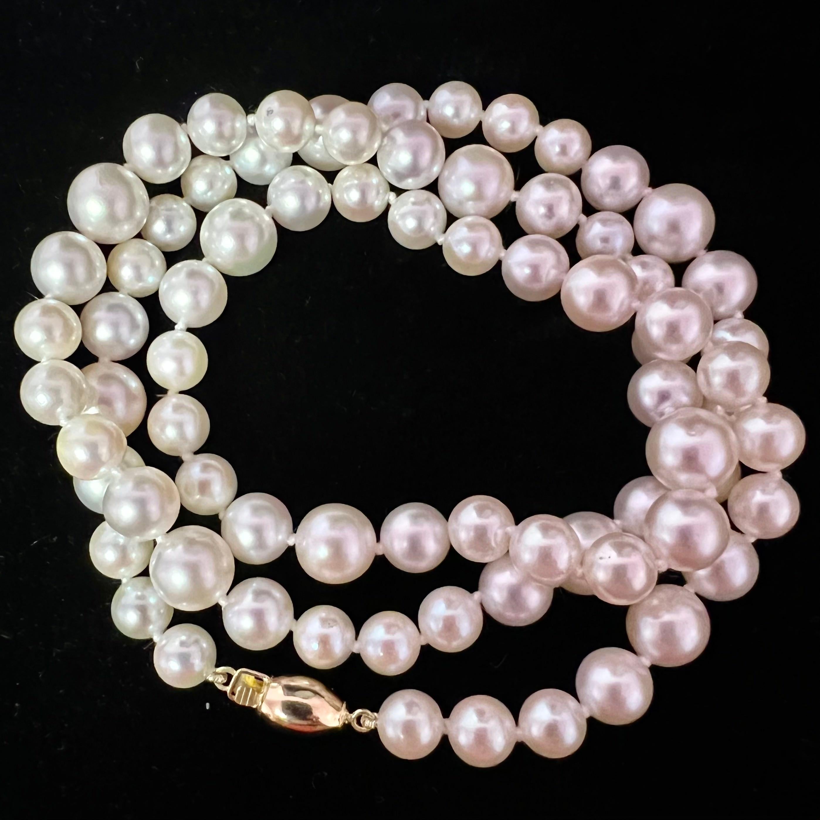 Round Cut Akoya Pearl Necklace 21