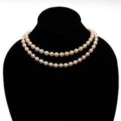 Akoya-Perlenkette, 64", museumswürdig, ein unvergleichlicher Schatz