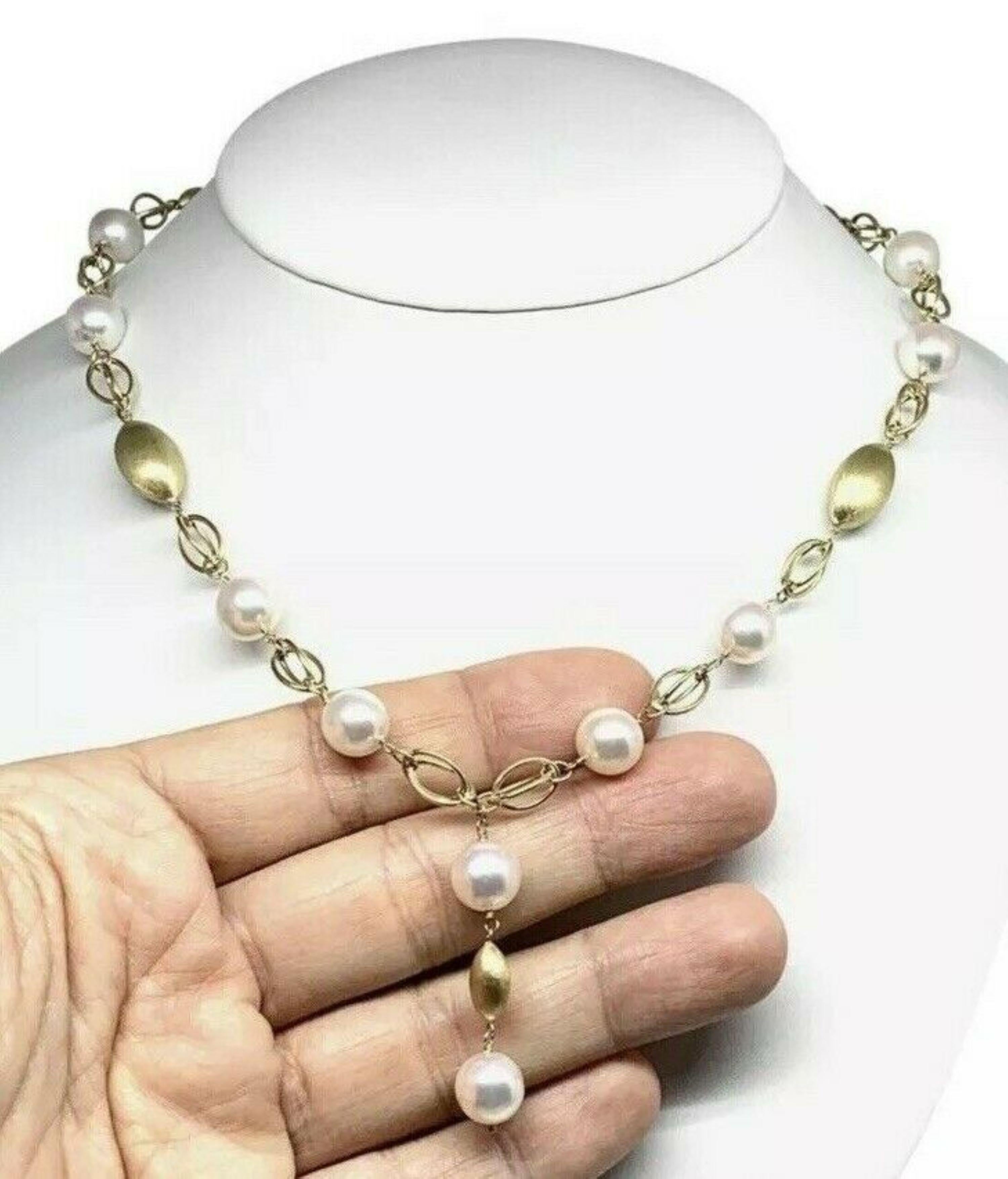 CERTIFIED $9,500 Authentic Saltwater Akoya Pearl Necklace & Earrings Set
Nothing says, “I Love ❤️ you” more than Diamonds and Pearls.

Beautiful Drop Earrings.  Suitable For Any Occasion!
This is a One of a Kind Unique Custom Made Glamorous Piece of