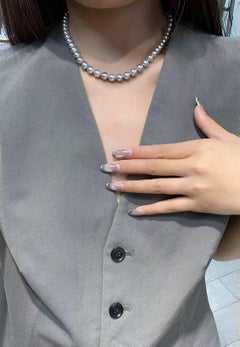 Akoya Pearl Necklace Exceptional Luster, Near Flawless