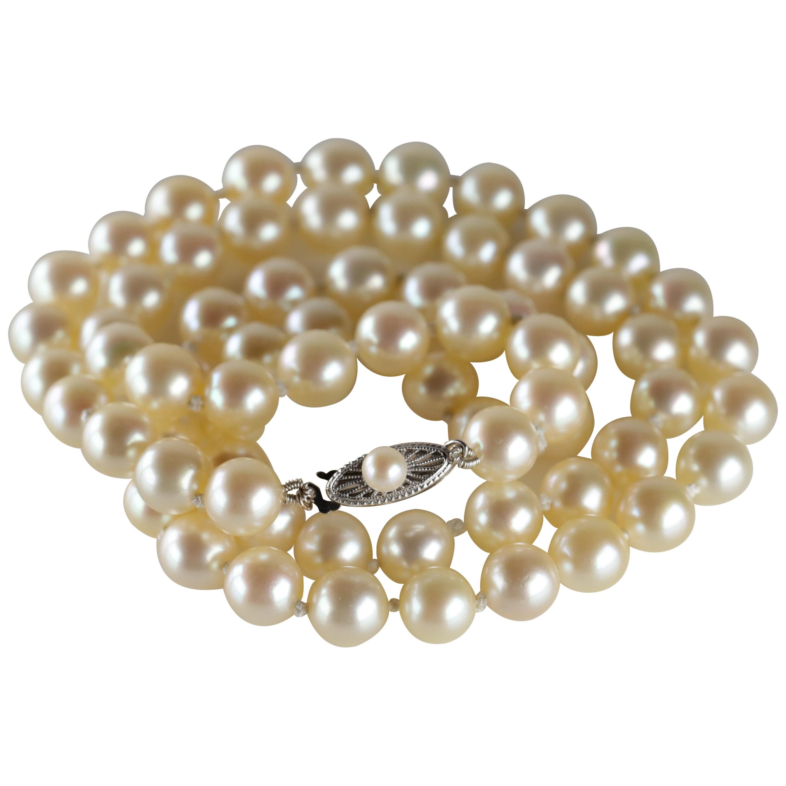 Akoya Pearl Necklace from Midcentury