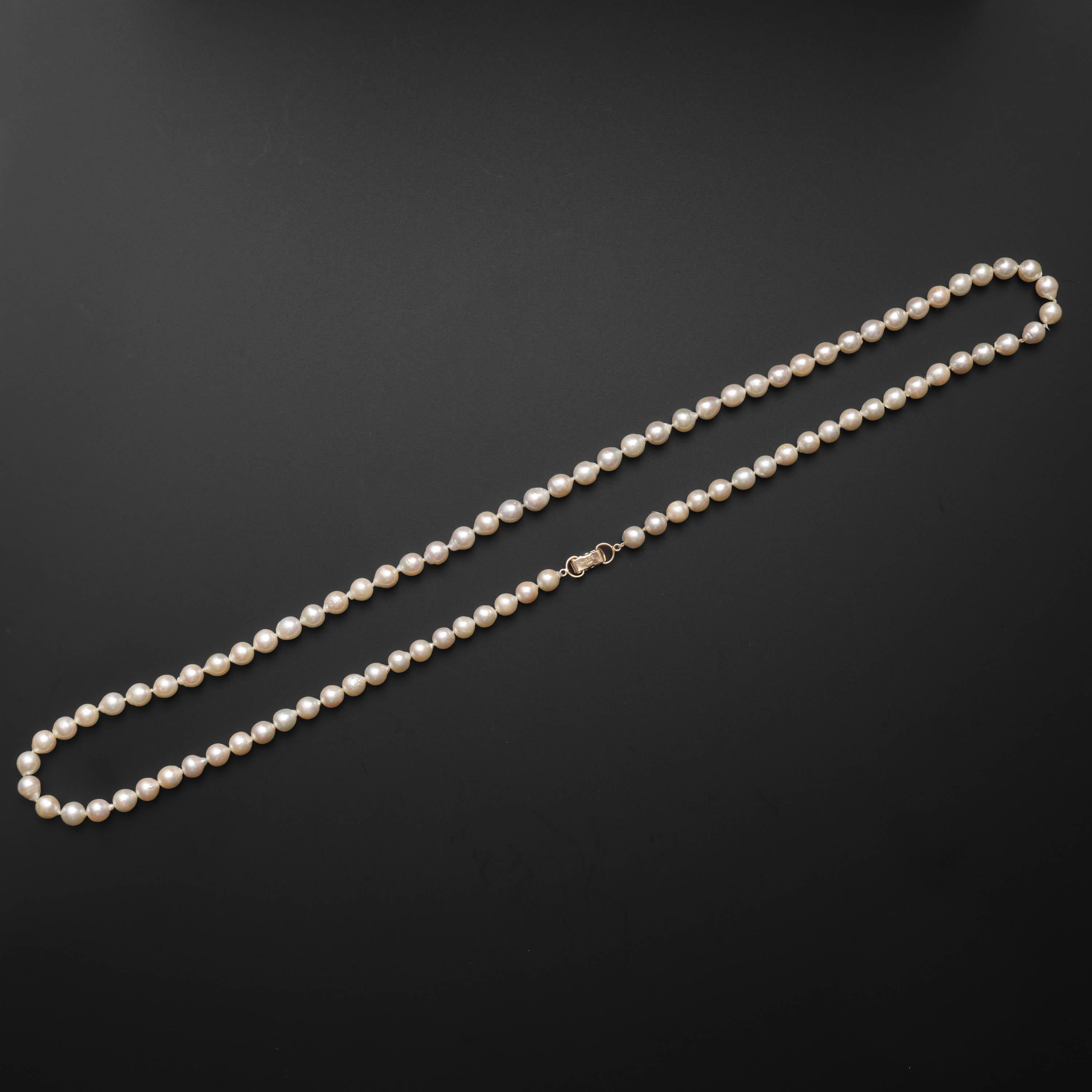 Perle Akoya Collier de perles vintage des années 1970 Ming's 31