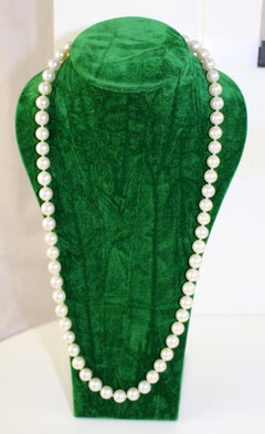 Akoya Pearl Necklace with 19th Century Sapphire Set Clasp