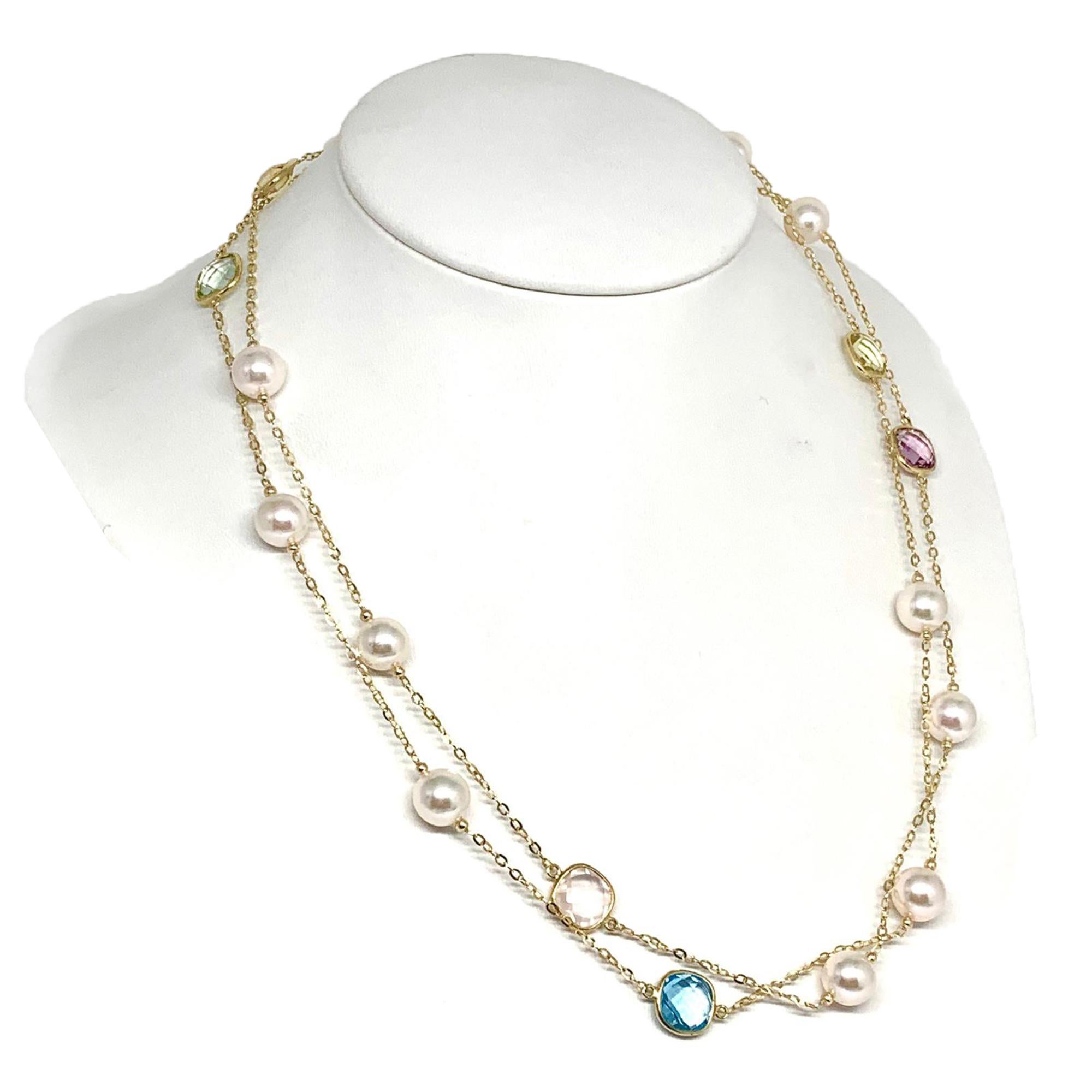 Fine Quality Akoya Pearl Quartz Necklace 14k Gold 8.5 mm Certified $2,750 822111

This is a Unique Custom Made Glamorous Piece of Jewelry!

MADE IN ITALY

Nothing says, “I Love you” more than Diamonds and Pearls!

This Akoya pearl necklace has been