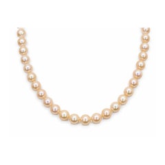Akoya Pearl Strand Necklace with 14k White Gold Clasp