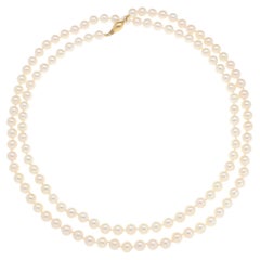 Akoya Pearl Strand Necklace with Yellow Gold Clasp