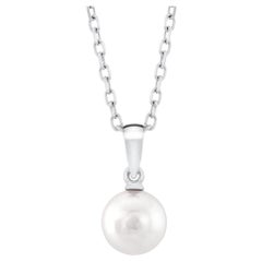 Akoya Pearl Stud Earring with 18K White Gold 6-6.5mm AA PPS603W