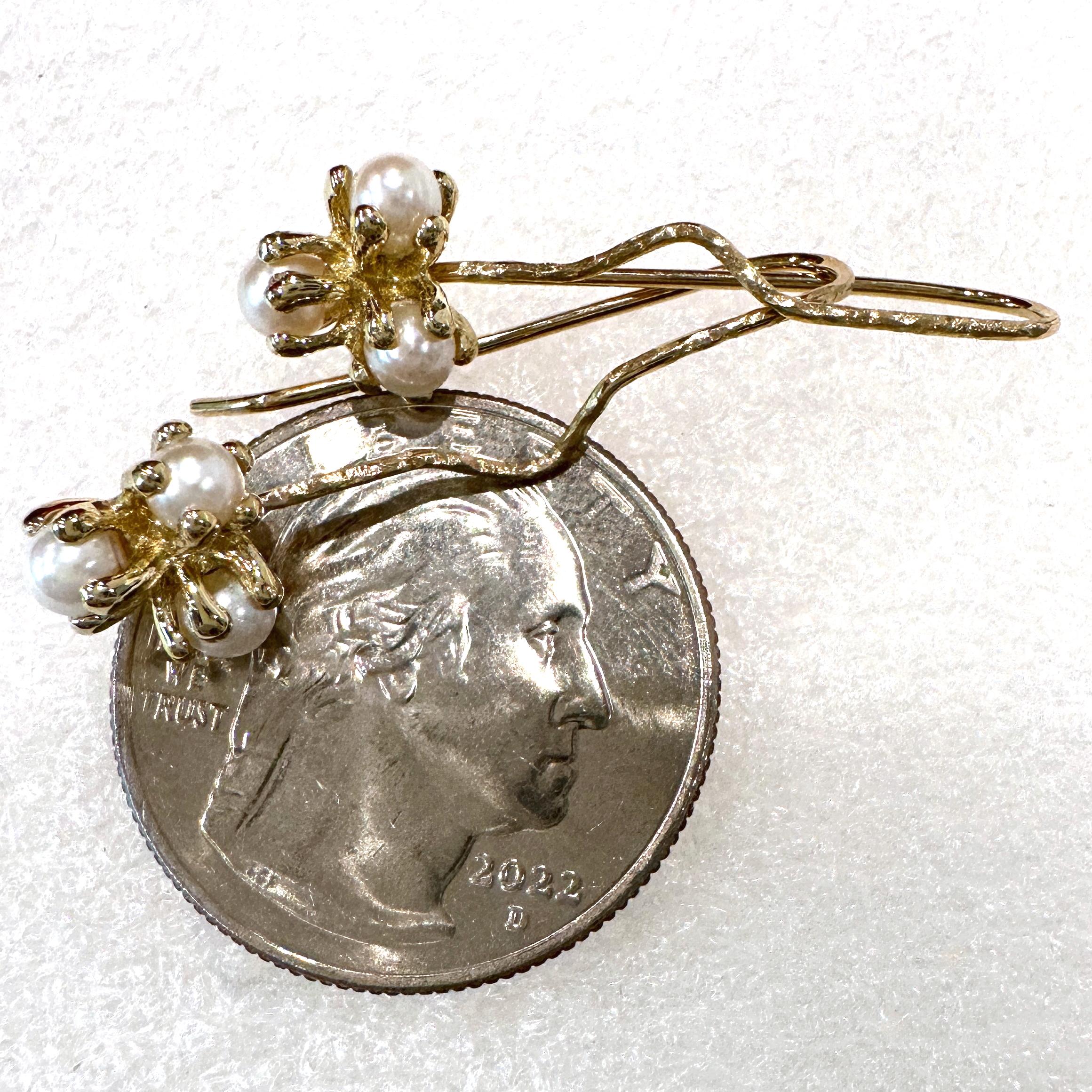 De las mujeres Pendientes de gota de perlas Akoya 