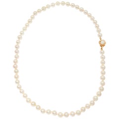 Akoya pearls necklace with 14k gold clasp