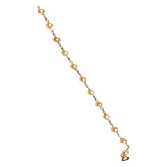 Akoya Pearls on a 14k Yellow Gold Bracelet