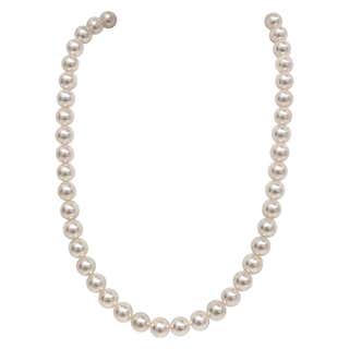 Double Stand Akoya Pearl Necklace with Gem Studded Gold Clasp For Sale ...