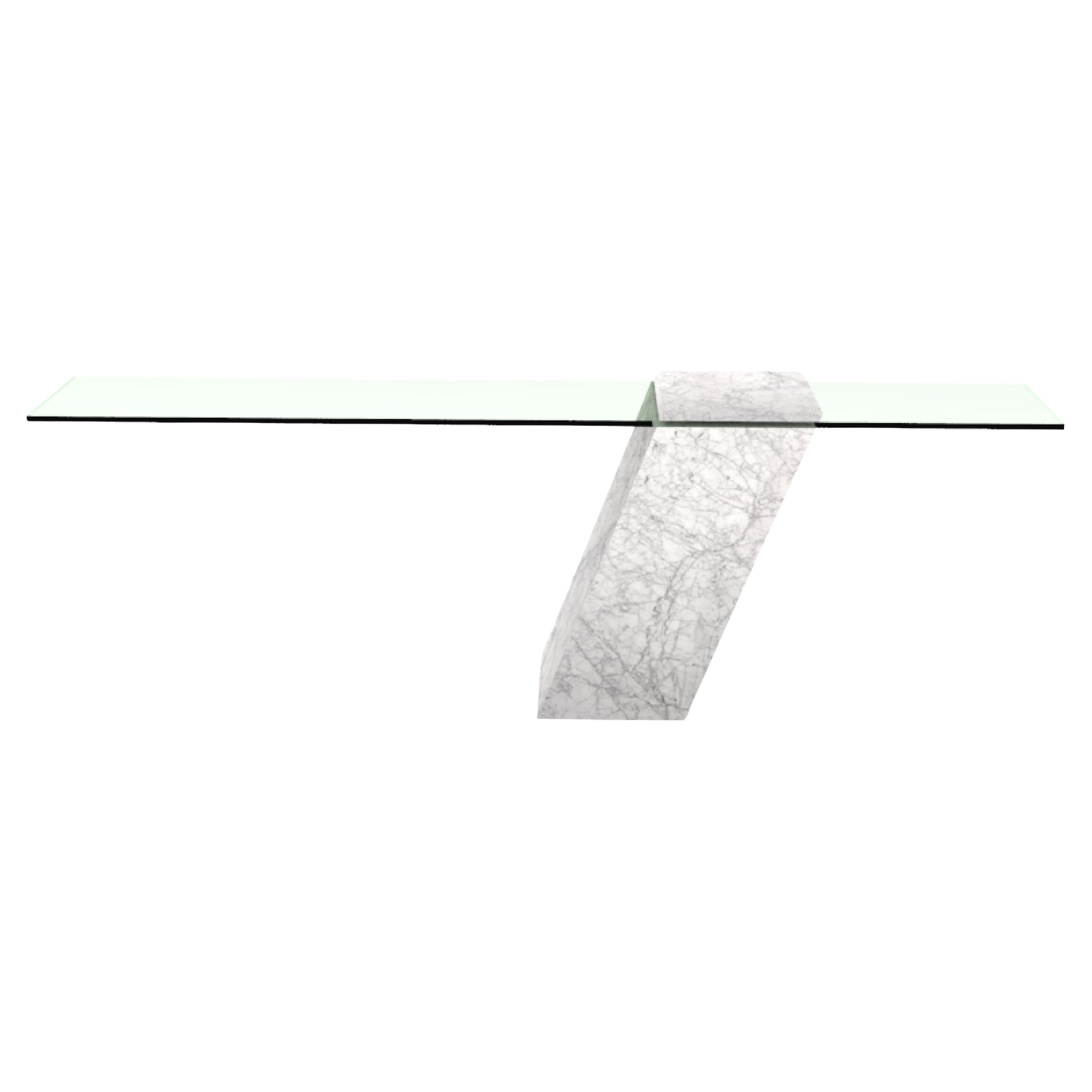 Mesa Consola de Mármol de Carrara Akra Mármol Italiano Meddel España Diseño de Muebles