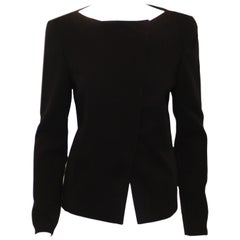 Akris Asymmetric Black Wool Jacket