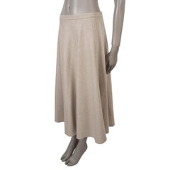 Akris gonna midi FLARED in lana beige US 10 L.