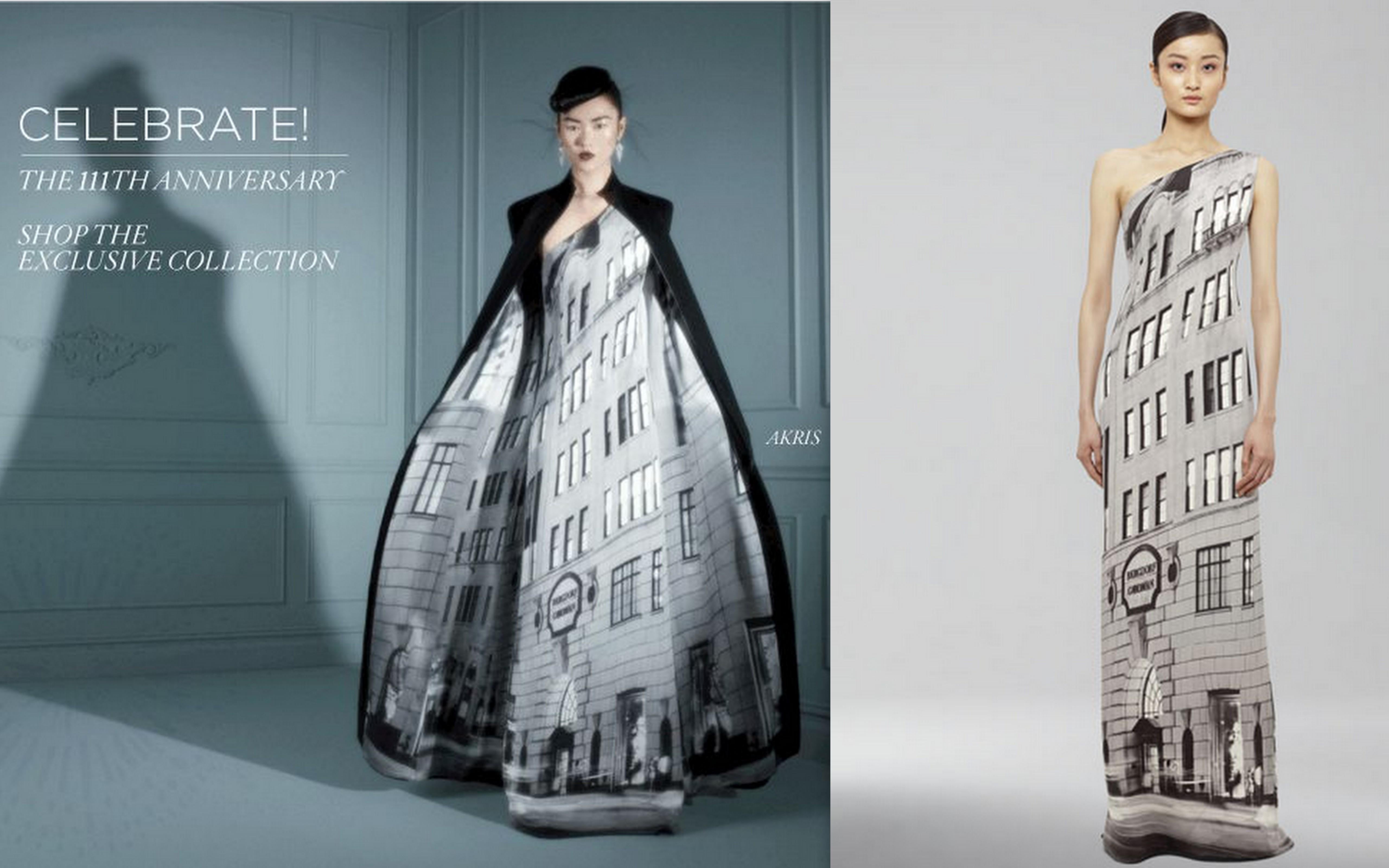 Akris Bergdorf Goodman  111. Jahrestag-Kleid (Grau)