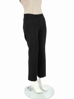 Akris Black High Rise Slim Leg Trousers Size S