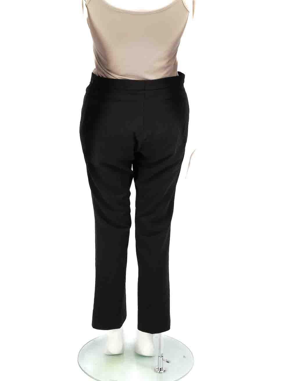 Akris Black High Rise Slim Leg Trousers Size S In Excellent Condition For Sale In London, GB