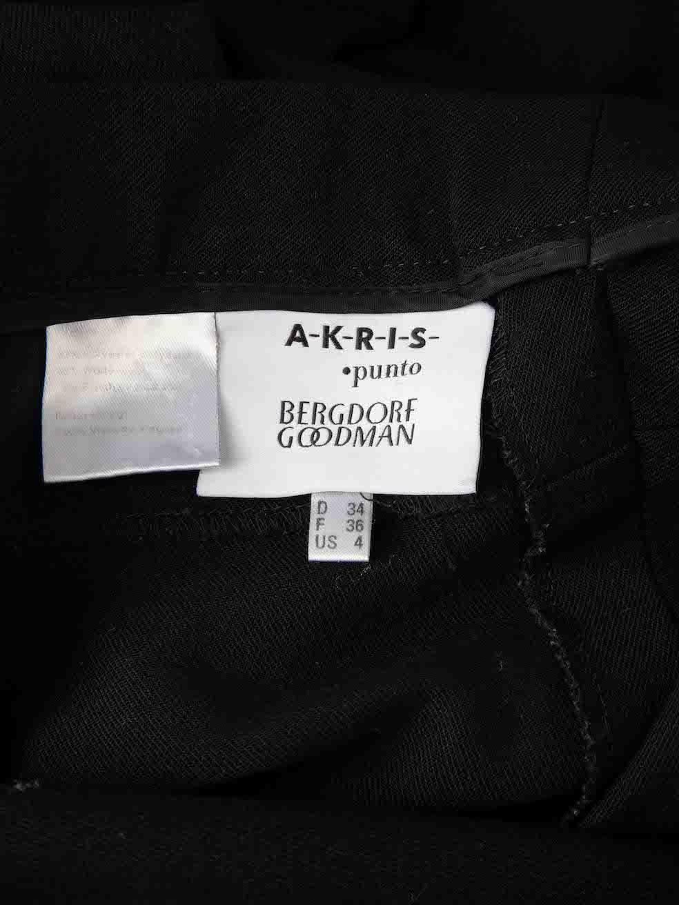 Akris Black High Rise Slim Leg Trousers Size S For Sale 1