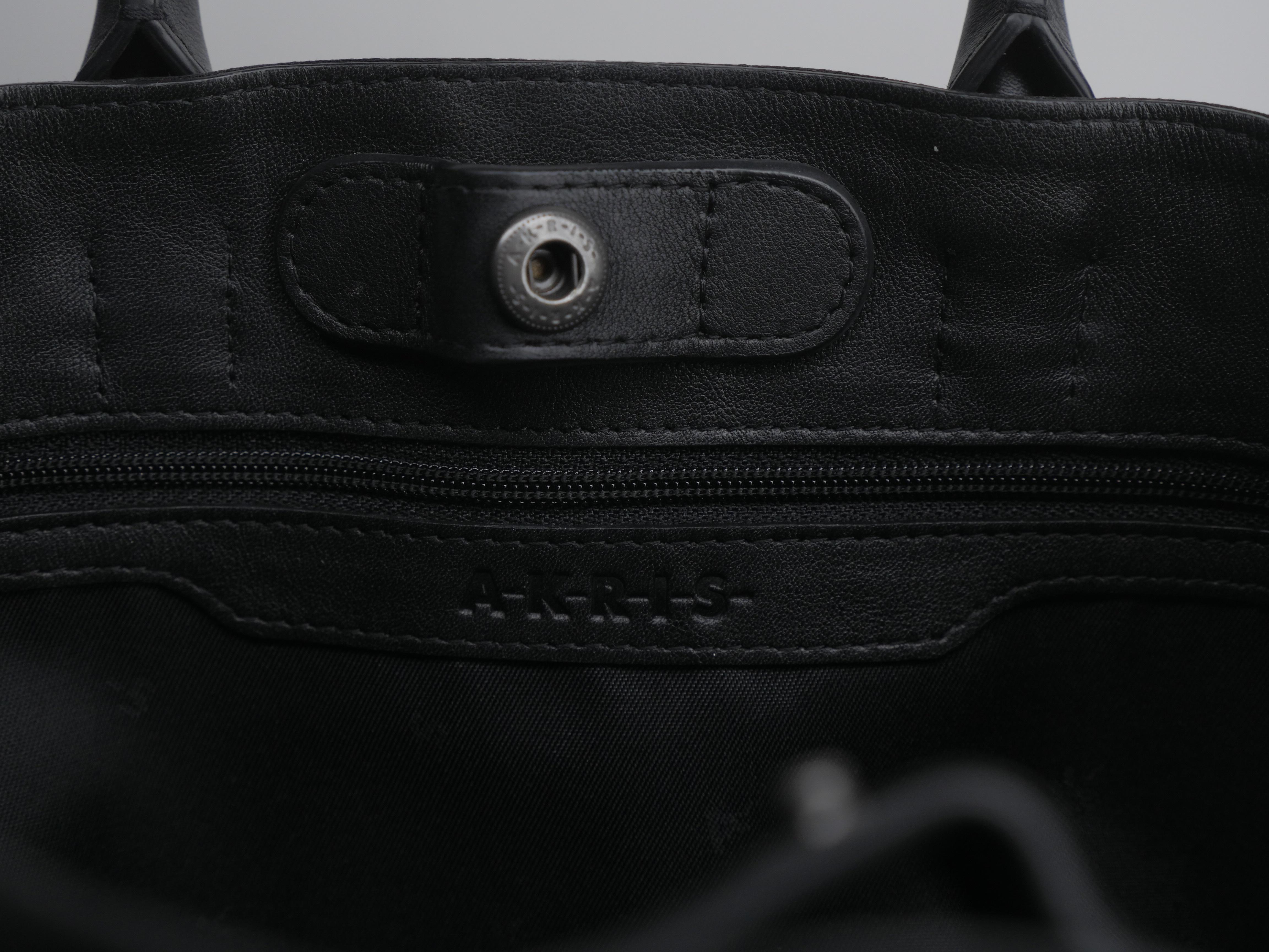 Akris Black Mini Handle Bag with Studded Detail 7