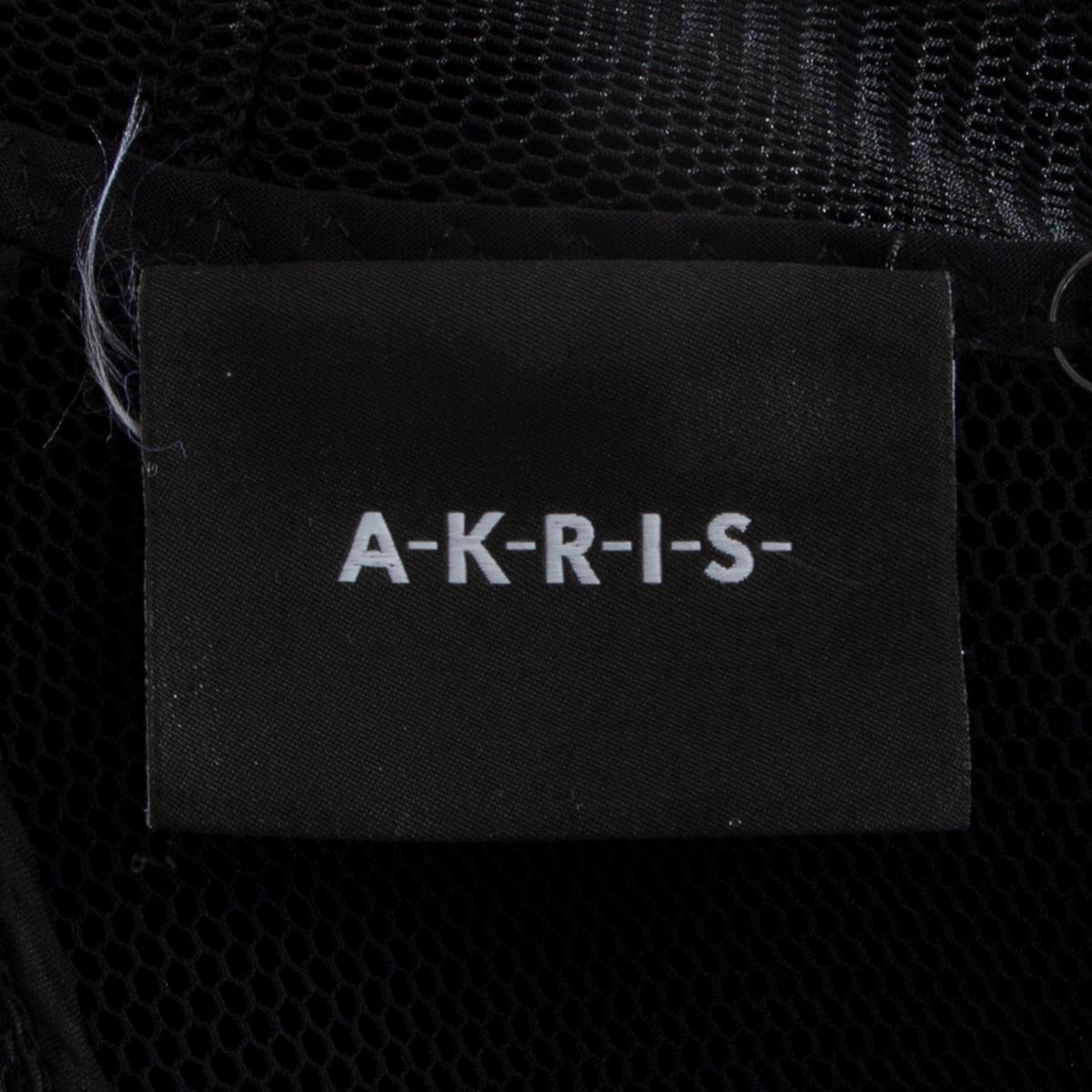 AKRIS - Robe midi en nylon noir à franges 32 XXS Pour femmes en vente