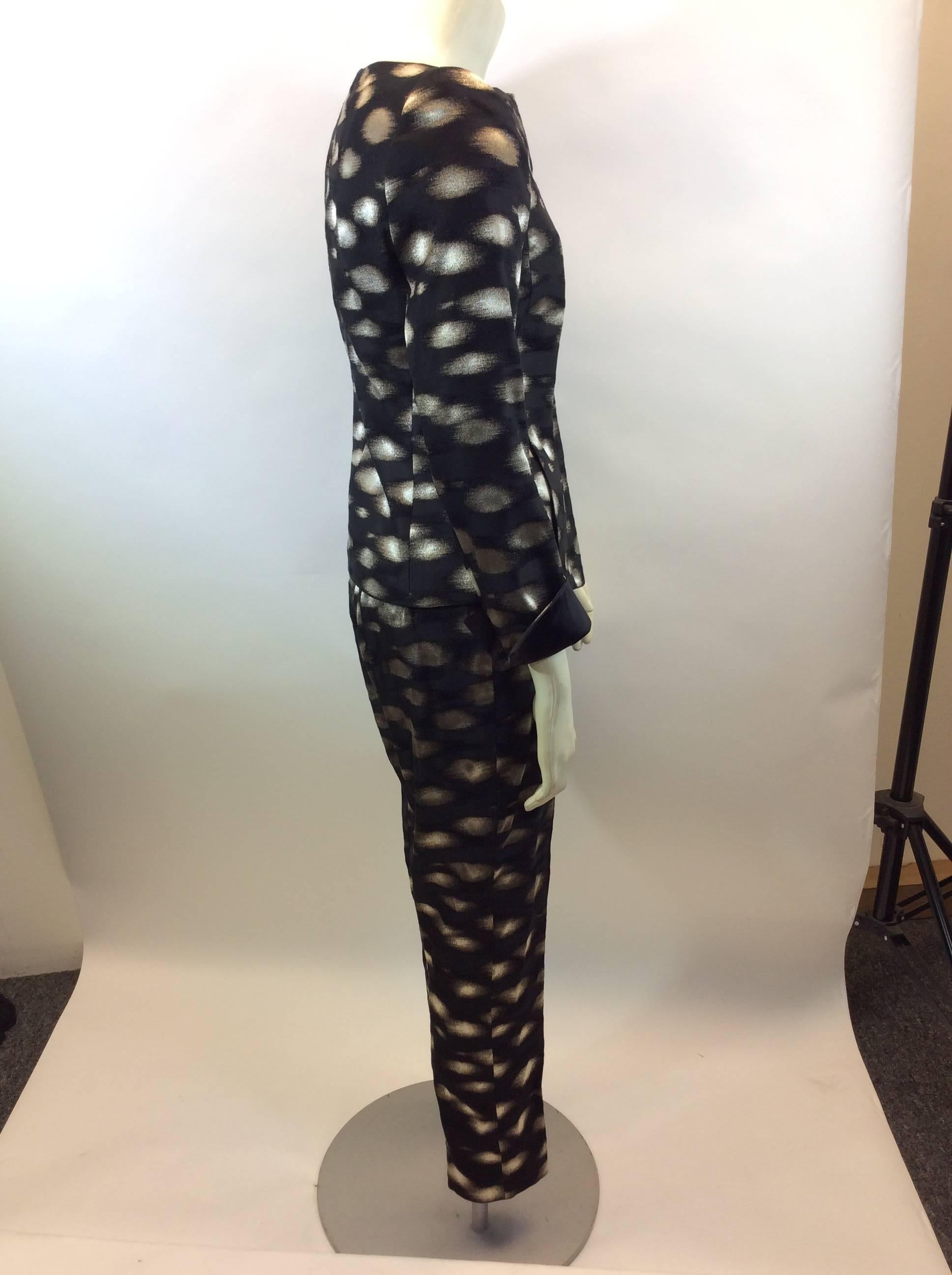 Women's Akris Black Print Four Piece Suit NWT For Sale