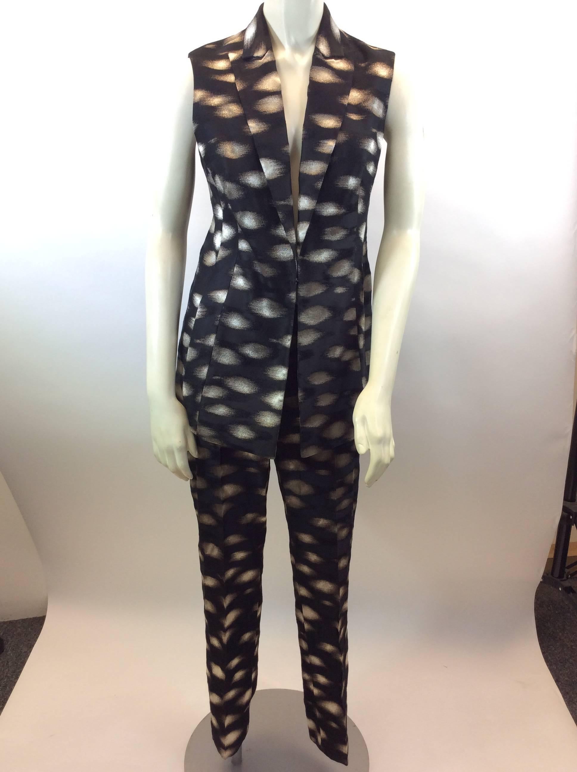 Akris Black Print Four Piece Suit NWT For Sale 5