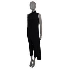 AKRIS black silk 2019 ASYMMETRIC OPEN BACK SLEEVELESS TUNIC Shirt 4 34 XS