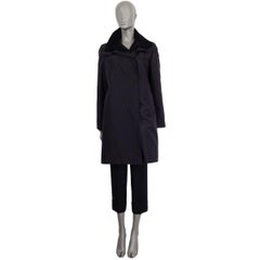 AKRIS black silk LAYERED Coat Jacket 40 L