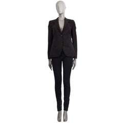 AKRIS Chaqueta Blazer CLASSIC de lana negra 36 S