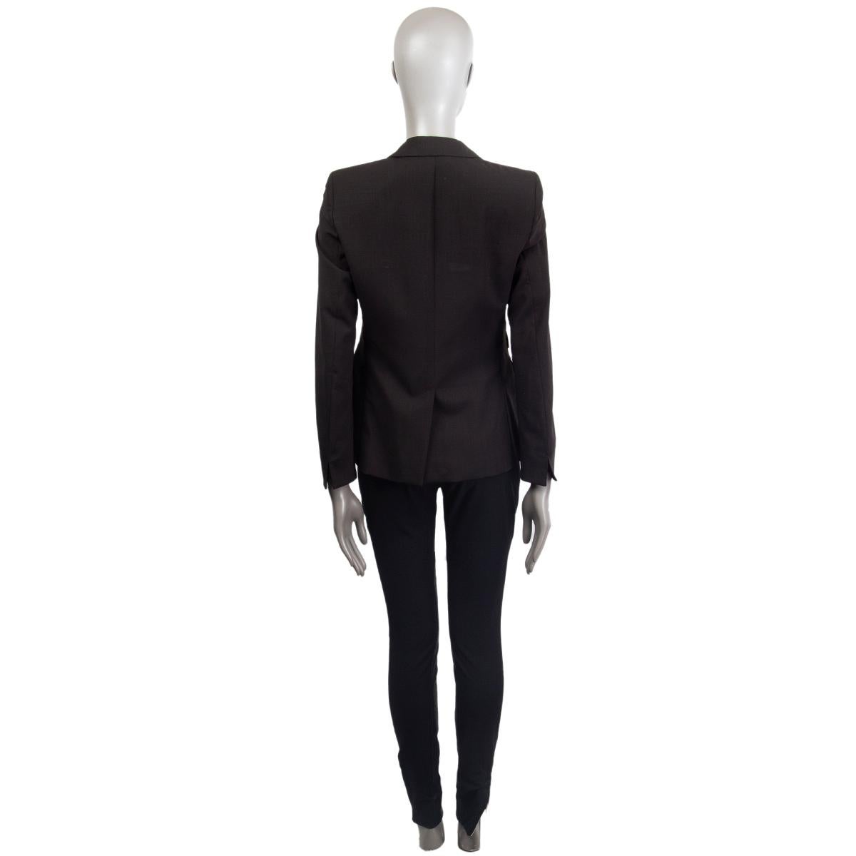 AKRIS black wool CLASSIC Blazer Jacket 36 S In Excellent Condition For Sale In Zürich, CH