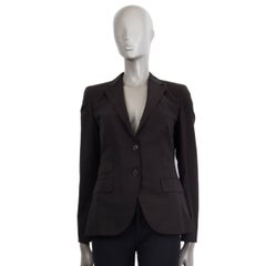 AKRIS black wool CLASSIC Blazer Jacket 36 S